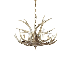 Chandelier CHALET SP6, 6 flames, E14, beige