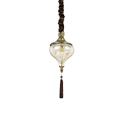 Luminaire  suspension HAREM SP1  1 flamme E27 IP20, laiton antique