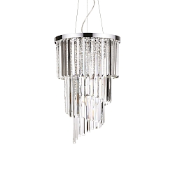 Luminaire  suspension CARLTON 8 flammes E14 IP20, chrome