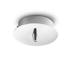 Canope ROUND STANDARD  10CM 1 voie, rond, chrome, brillant