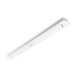 Ceiling canopy for Pendant luminaires, 3-fold, long, white