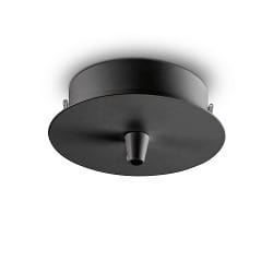 Canope ROUND STANDARD  10CM 1 voie, rond, noir mat