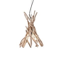 Luci a sospesione DRIFTWOOD 1-Lampadina E27 IP20, Legno