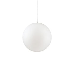 Apparecchio a sospensione per esterni SOLE  30CM a forma di balla E27 IP44, opale bianco dimmerabile