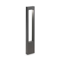 Outdoor floor luminaire VEGA, height 80cm, G9, aluminium / tempered glass, anthracite