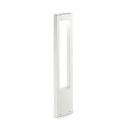 Outdoor floor luminaire VEGA, height 80cm, G9, aluminium / tempered glass, white