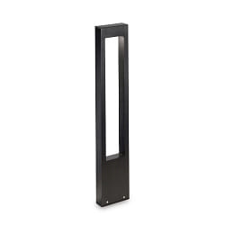 Outdoor floor luminaire VEGA, height 80cm, G9, aluminium / tempered glass, black