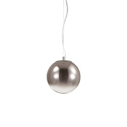 Pendant luminaire MAPA D20,  20cm, E27 max. 60W, nuanced chrome glass, clear