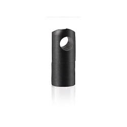 Aufbau-Kabelhalterung 15X30, geschlossen, Zugentlastung kopfseitig, fr Wand- und Deckenmontage,  1.5cm / H 3cm, schwarz