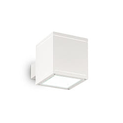 Wall luminaire SNIF SQUARE, IP44, Up/Down, G9 max. 40W, aluminium / pyrex glass, white