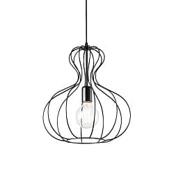 Luminaire  suspension AMPOLLA 1 rglable E27 IP20, noir 