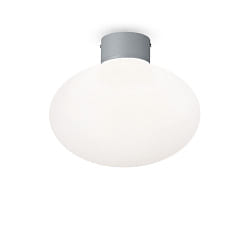 Outdoor ceiling luminaire CLIO, IP44, E27, without cover, aluminium, grey