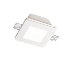 Luce da incasso SAMBA SQUARE verniciabile GU10 IP20, Bianco, verniciabile