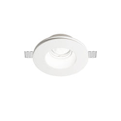 Luce da incasso SAMBA ROUND verniciabile GU10 IP20, Bianco, verniciabile