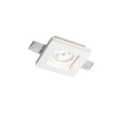 Luce da incasso SAMBA SQUARE verniciabile GU10 IP20, Bianco, verniciabile