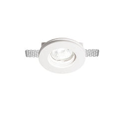 Luce da incasso SAMBA ROUND verniciabile GU10 IP20, Bianco, verniciabile