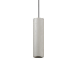 Pendant luminaire OAK ROUND, IP20,  7cm, GU10 max. 35W, cement grey / black cable