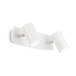 Applique et plafonnier SPOT  2 flammes, pivotant, rotatif GU10 IP20, blanc mat