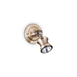 Applique et plafonnier BARBER  1 flamme, rglable GU10 IP20, mtal, bruni