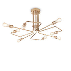 Plafoniera TRIUMPH 8-Lampadine E27 IP20, Ottone antico