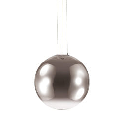 Pendant luminaire MAPA D50,  50cm, E27 max. 60W, nuanced chrome glass, clear