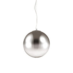 Pendant luminaire MAPA D40,  40cm, E27 max. 60W, nuanced chrome glass, clear