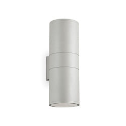 Outdoor Wandleuchte GUN BIG, Up/Down, 2-flammig, 2xE27, IP54, grau