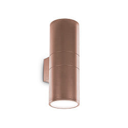 Outdoor Wandleuchte GUN BIG, Up/Down, 2-flammig, 2xE27, IP54, kaffeebraun