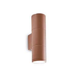Outdoor Wandleuchte GUN SMALL, Up/Down, 2-flammig, 2x GU10, IP44, kaffeebraun