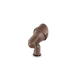 Outdoor earth spikestrahler TERRA SMALL, IP65, GU10, pivotable, aluminium, coffee brown