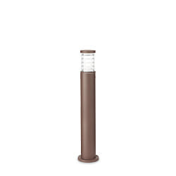 Outdoor floor luminaire TRONCO, IP44, height 80.5cm, E27, coffee brown