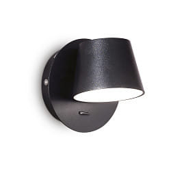 Luminaire mural GIM rotatif, avec interrupteur IP20, satin, noir 