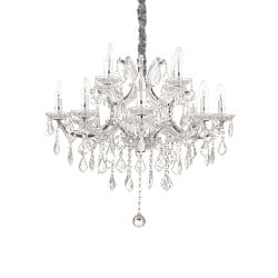 Lustre NAPOLEON 12 flammes E14 IP20, chrome