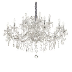 Lustre NAPOLEON 18 flammes E14 IP20, chrome