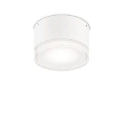 Outdoor wall / ceiling luminaire URANO SMALL,  12cm, GX53 max. 15W, aluminium / acrylic, matt white