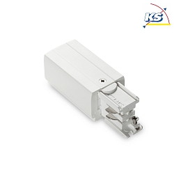 Power feeder LEFT for 3-phase power track LINK TRIMLESS, standard version On-Off, white