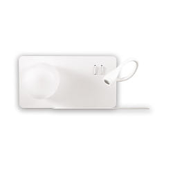 Luminaire mural BOOK 2 avec interrupteur, avec bras flexible, avec connexion USB G9 IP20, satiné, blanche