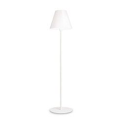 Lampadaire dextrieur ITACA avec prise de courant E27 IP44, blanc opale, blanche