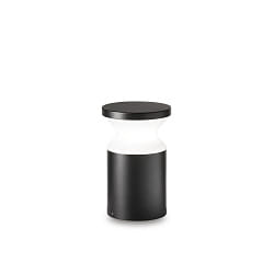 Outdoor floor luminaire TORRE SMALL, IP44, height 60cm, E27, matt black / opal