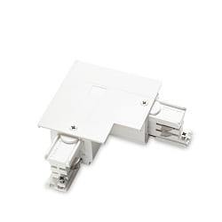 Eckverbinder fr LINK TRIM 3-Phasen-Stromschiene, Erde rechts, Standard-Version On-Off, Wei