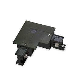 Eckverbinder fr LINK TRIM 3-Phasen-Stromschiene, Erde rechts, Standard-Version On-Off, Schwarz