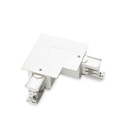 Eckverbinder fr LINK TRIM 3-Phasen-Stromschiene, Erde links, Standard-Version On-Off, Wei