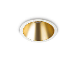 Recessed LED luminaire GAME ROUND, IP20, 11W 3000K 850lm 36, white / gold reflector