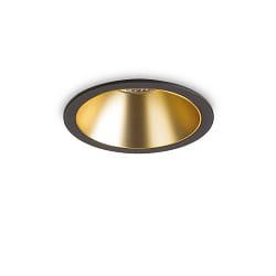 Recessed LED luminaire GAME ROUND, IP20, 11W 3000K 850lm 36, black / gold reflector