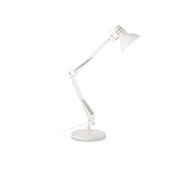 Lampe de table WALLY avec interrupteur, avec bras articul, rglable E27 IP20, blanche 