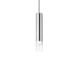 Pendant luminaire LOOK, IP20,  6cm, incl. GU10 MR16 28W 3000K, nuanced chrome, with glass