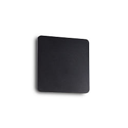 Lampada da parete COVER SQUARE indiretto IP20, Opale, Nero, verniciato a polvere