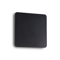 Lampada da parete COVER SQUARE indiretto IP20, Opale, Nero, verniciato a polvere