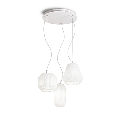 Luci a sospesione ORIGAMI 3-Lampadine E27 IP20, Bianco