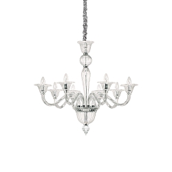 Luci a sospesione BRIGITTA 8-Lampadine E14 IP20, trasparente